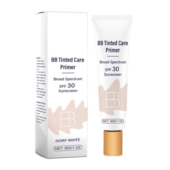 

30G BB Tinted Moisturizer SPF 30 Sunscreen Full Coverage Concealer Brightening Hydrating Smoothing BB Tinted Care Primer Makeup Face Cream слоновая кость