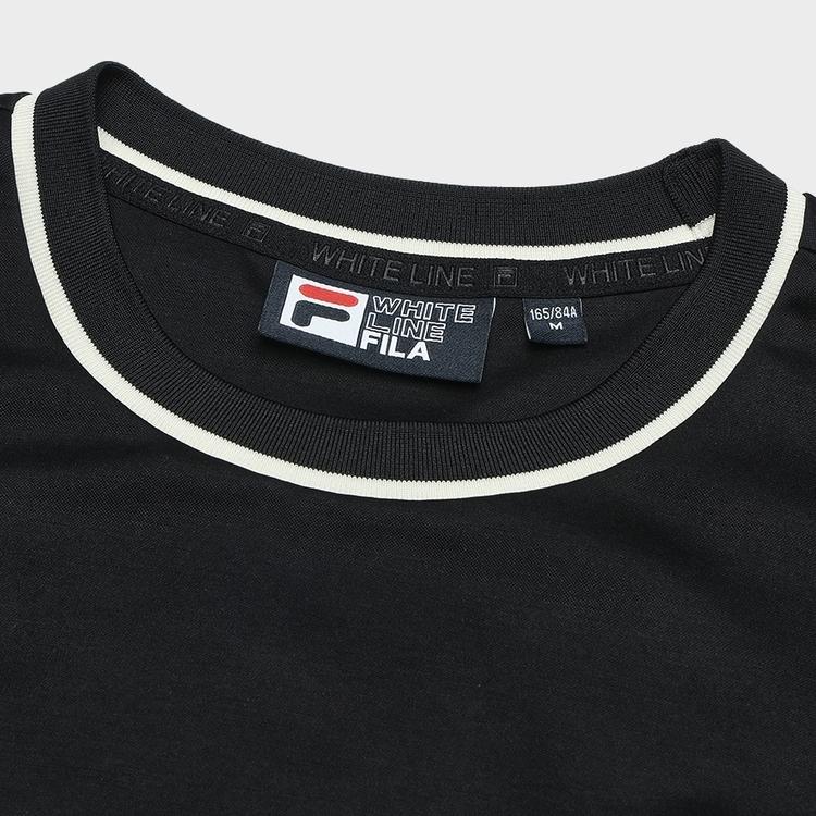 Fila Color Block Ruffled Short Sleeve Dress Women Dresses Black F11W428313F-BK