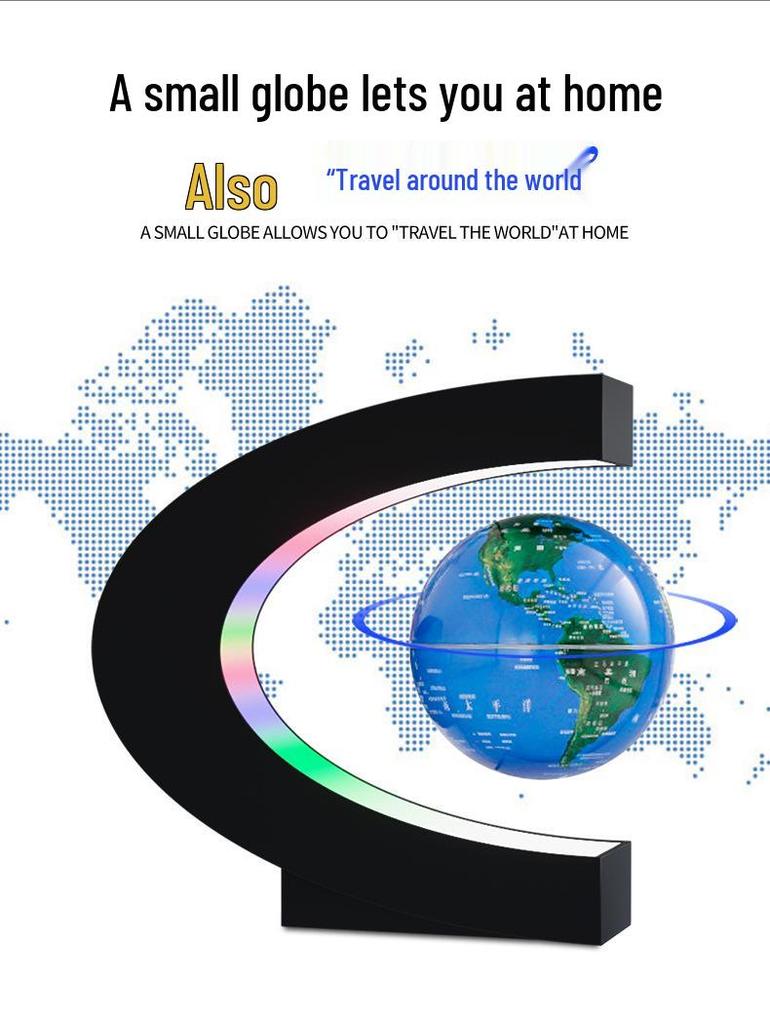 Creative Magnetic Levitation Globe Ornament - Perfect Desk Gift for Clients and Events