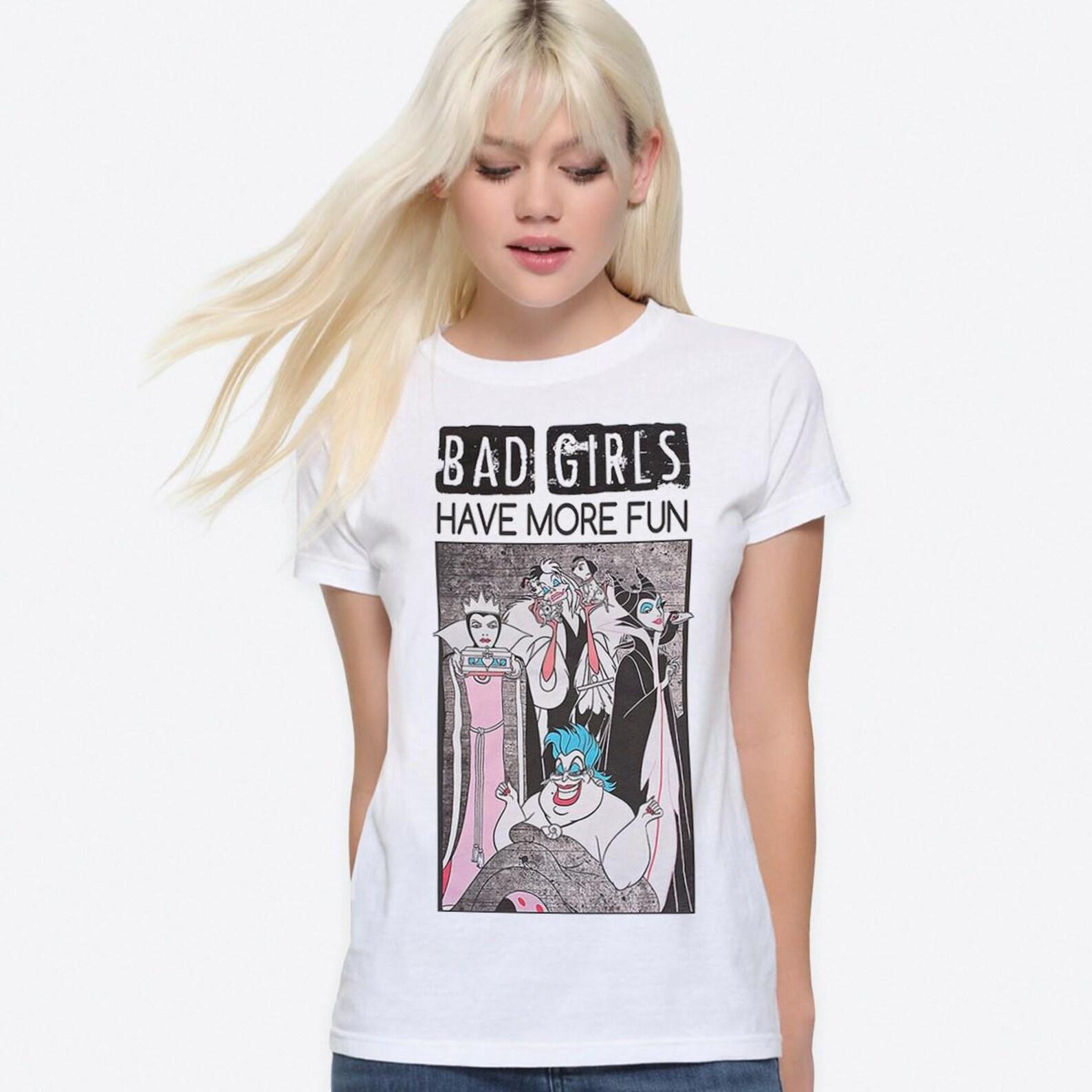 Bad Girls Have More Fun Cartoon Witches T-Shirt, Men s and Women s Sizes (DSY-887799) S
