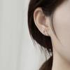 2024 Trendy 999 Pure Silver Spring Stud Earrings for Women - Simple, Versatile, Cold Style Ear Jewelry