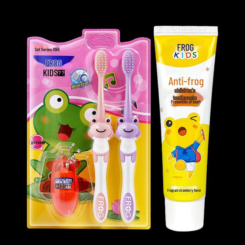 FROG Kids 3+ Soft Bristle Toothbrush & Toothpaste Set