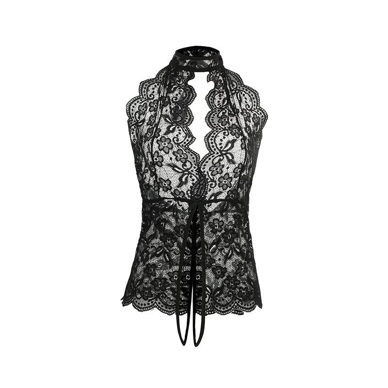 Sexy lingerie sexy teasing women open crotch lace seduction onesie free suit