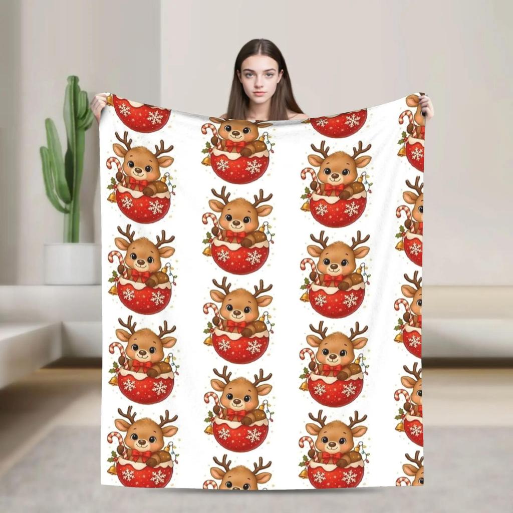 Christmas Tree Snack Cakes Print Flannel Blanket Winter Soft Throw Blanket for Adults Couch Chair Bedspread Sofa Bed Cover
