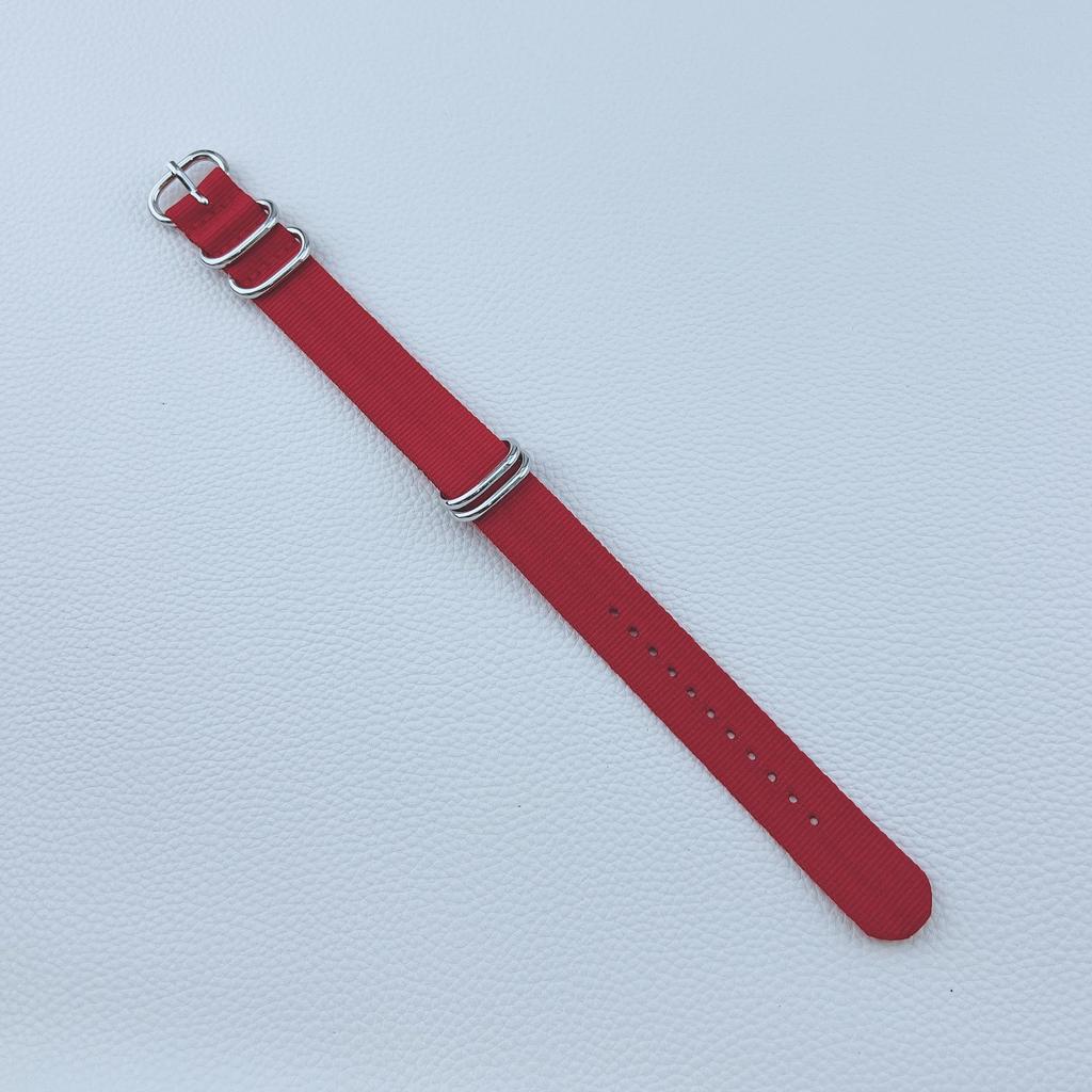 Nylon Braided NATO Canvas Watch Strap - One-Piece Design, Available in 18mm, 20mm, 22mm, 24mm Sizes.