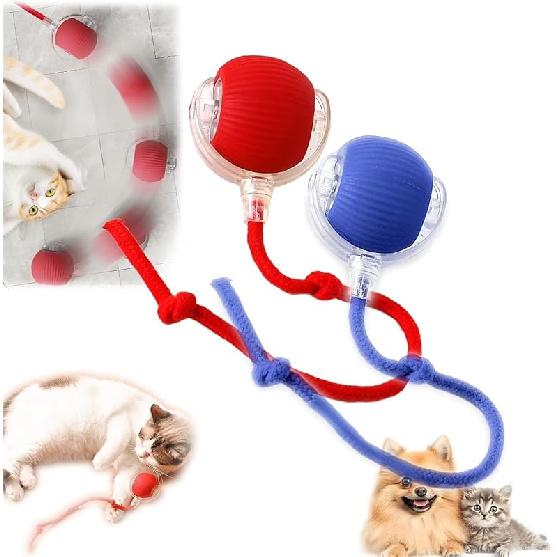 2PCS Smart Motion Pet Ball - Fur Buddy Friends (Red+Blue)