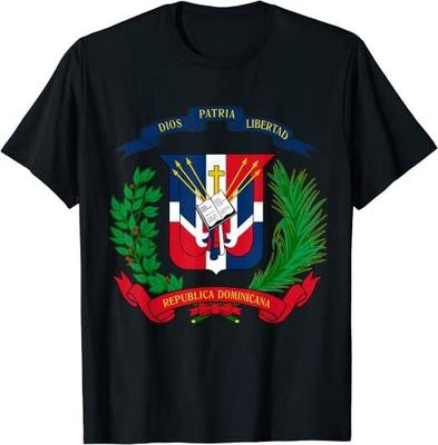 Vapen Dominikanska Republiken Flagga Dominikanska Flaggan Stor Unisex T-shirt