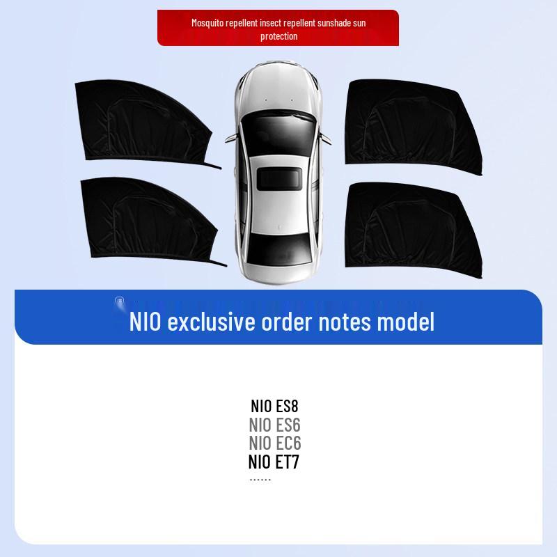 Car Window Sunshade & Anti-Mosquito Mesh Curtain for Privacy and Insect Protection
