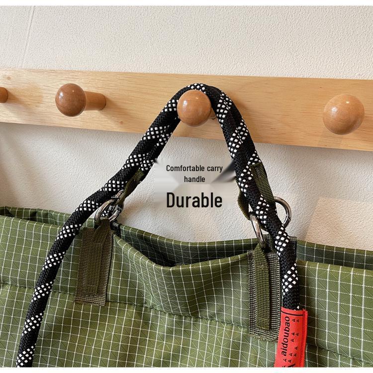 Borsa a Totes Unisex a Quadri: Borsa a Spalla/a Mano Capiente e Leggera per Autunno/Inverno