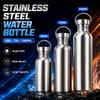 Stainless Steel Water Bottle 500-1000ml Big Mouth Single Wall Drinking Bottle Sports Bottle Flasks with All Steel Lid