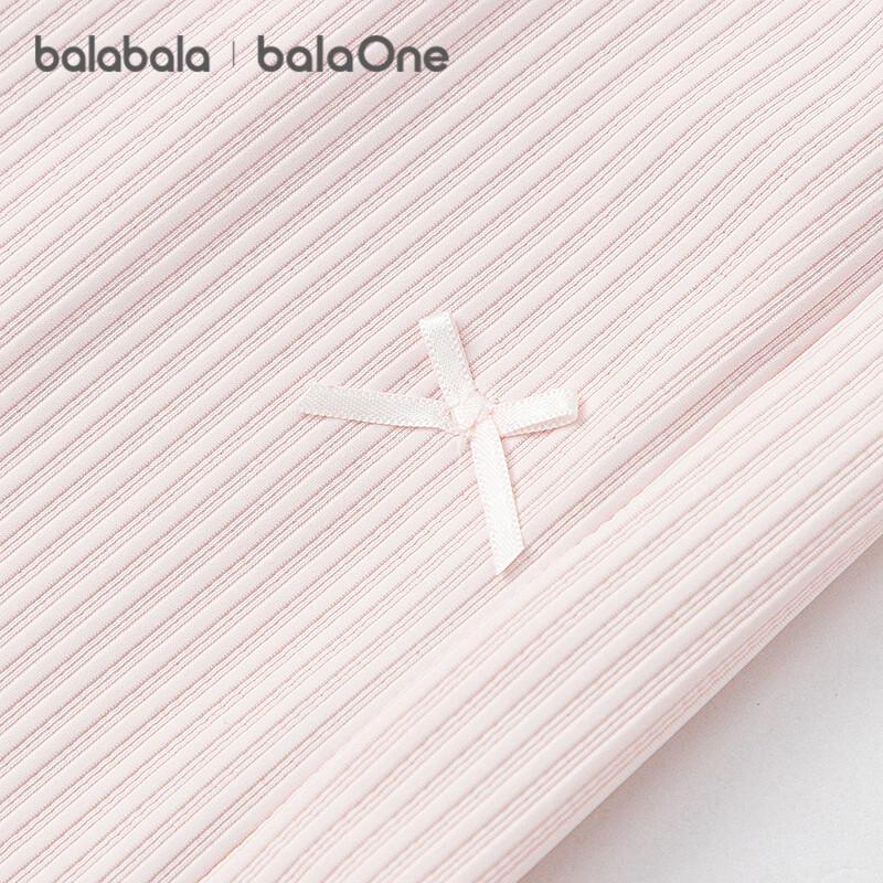 Balabala Girls' Straight-Leg Bow Detail Summer Pants