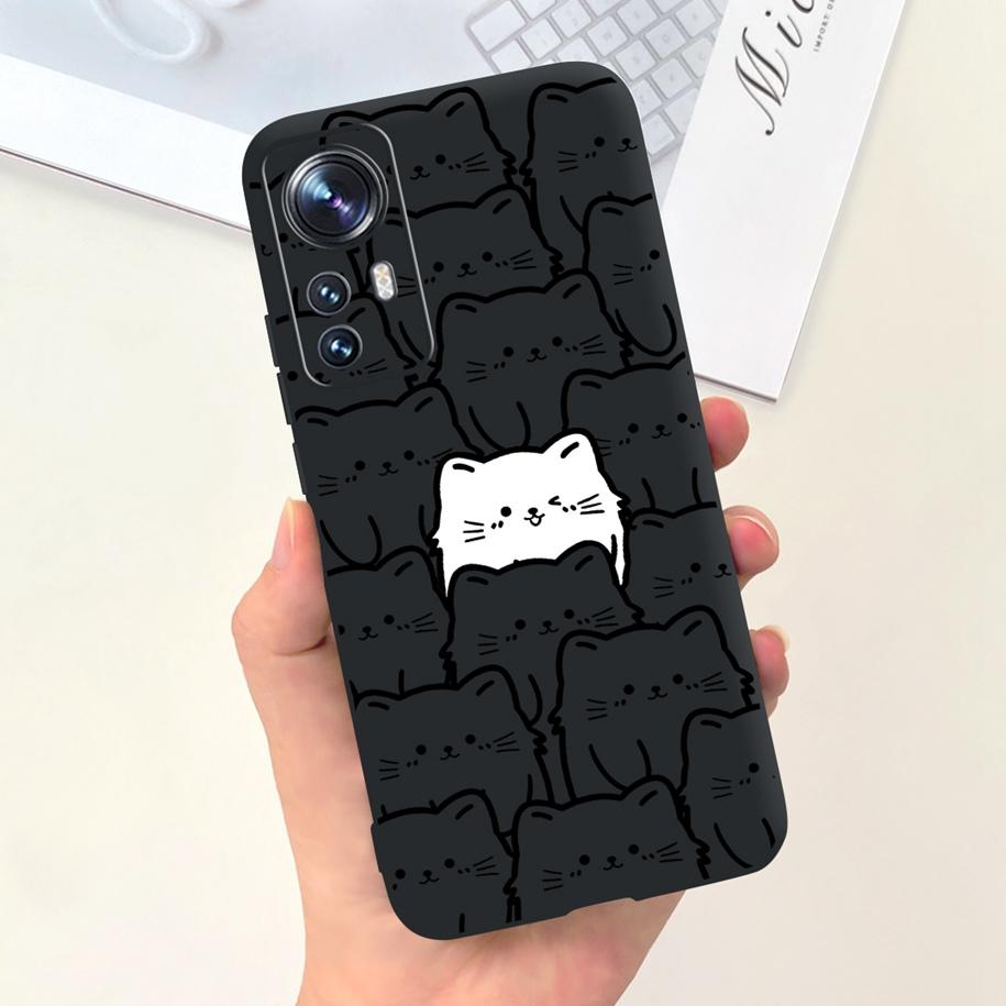 For Xiaomi 12 Case Mi 12X Cover Luxury Flower Cartoon Slim Soft Silicone TPU Back Cover For Xiaomi 12 Pro Funda Mi 12 Ultra Capa