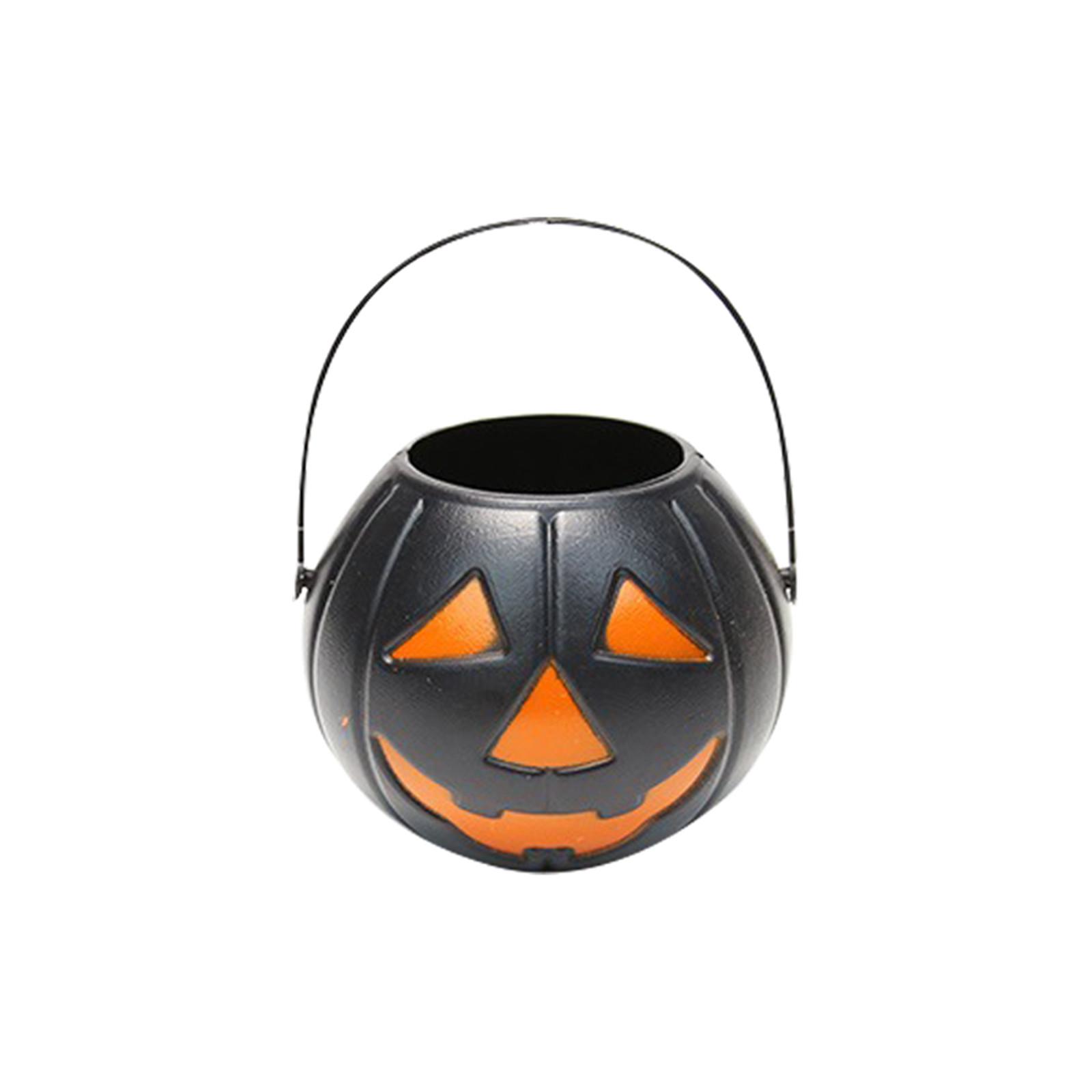 

6 шт. Хэллоуин портативное ведро детский трюк или держатель для конфет ведро пластиковый держатель для конфет для детей трюк, украшения на Хэллоуин One Size