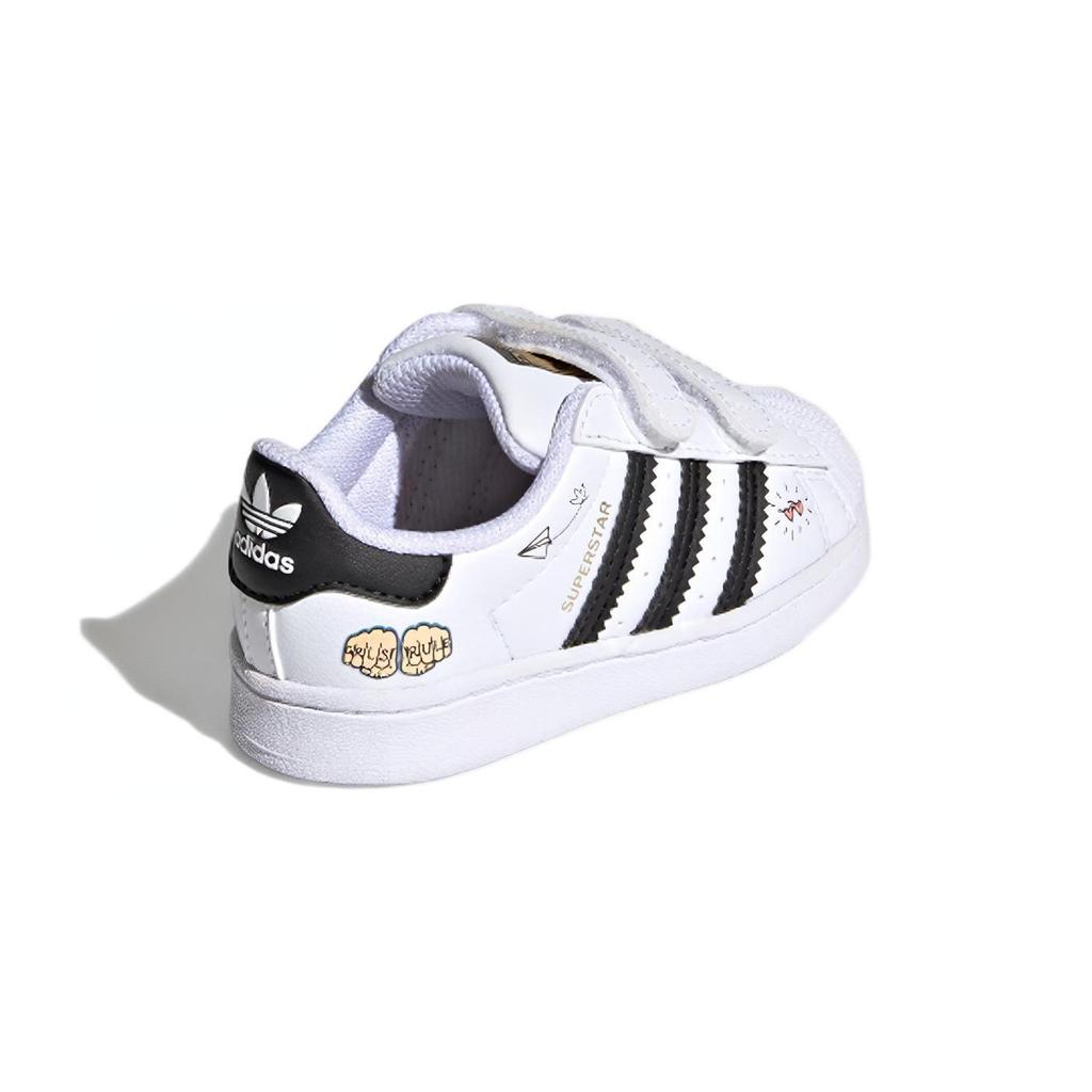 adidas Originals SUPERSTAR CF I Comfortable Slip Resistant Cushioning Slip Resistant Cushioning Low Top Toddler Shoes FZ0619