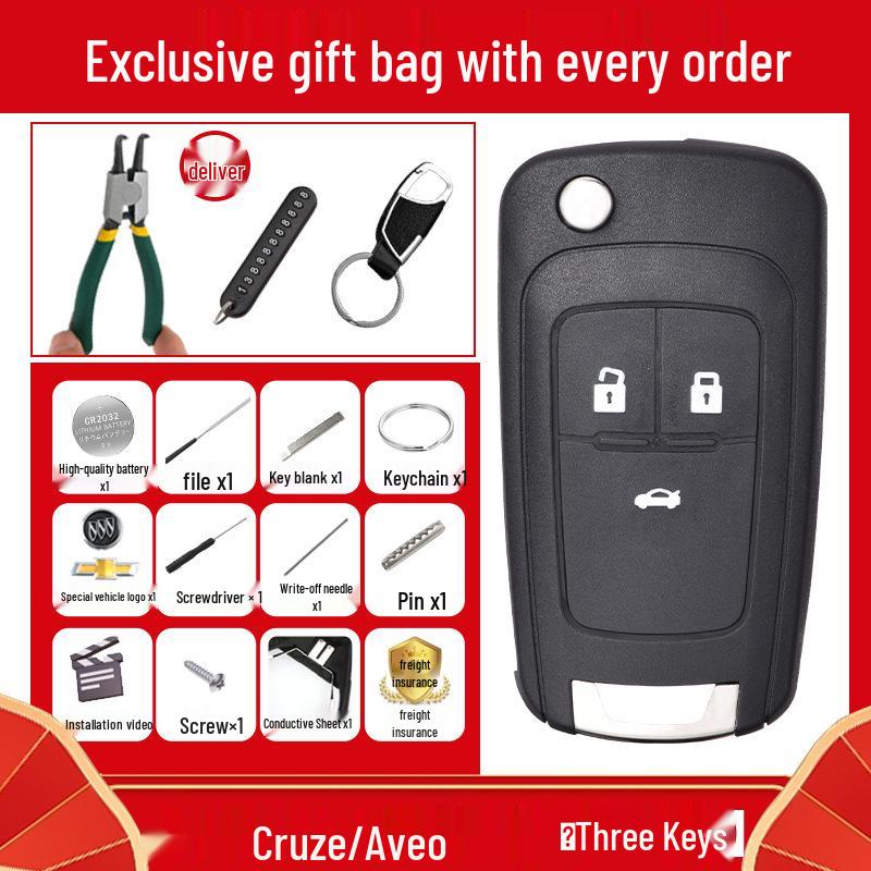 Buick Excelle GT Regal & Chevrolet Cruze Car Remote Key Shell Replacement.