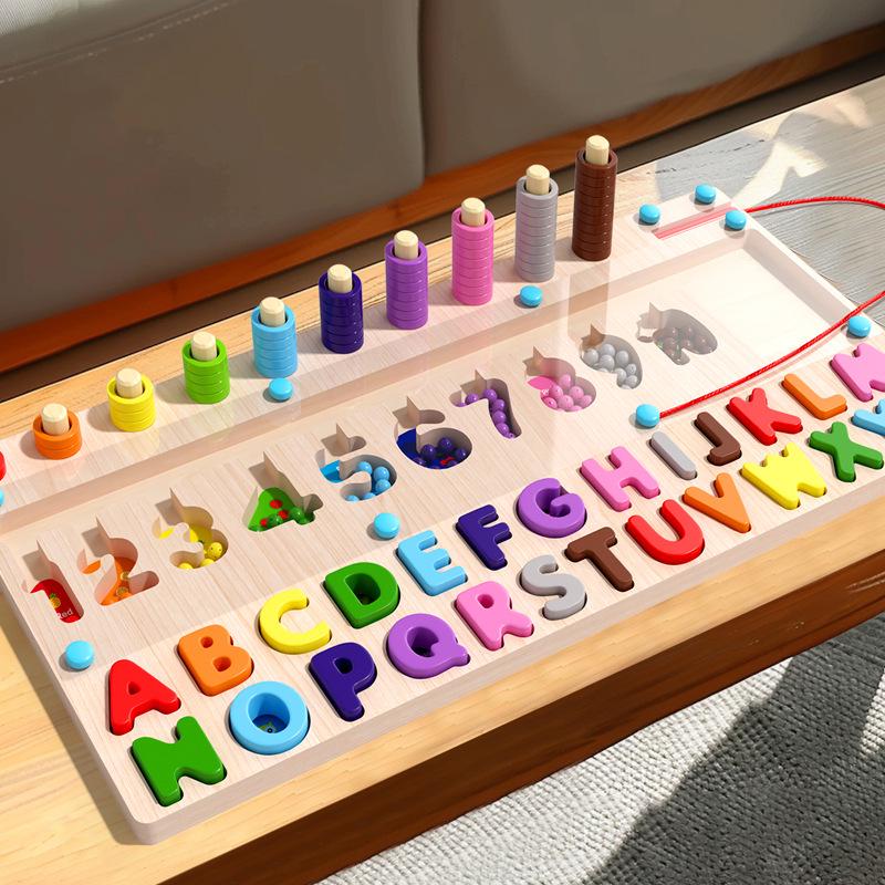 Mushroom Magnetic Wooden Maze: Numerical Logic and Classification Toy for Children's Cognitive Development