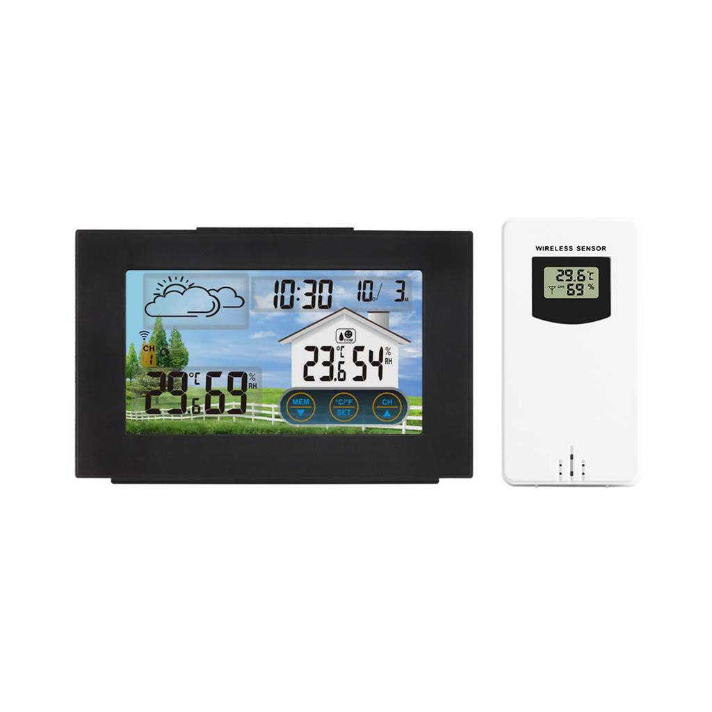 LCD Screen Adjustable Multifunction Color Digital Thermometers Hygrometer With 2099 Year Calendar And Snoozes Function