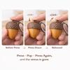 Acorn Pop Fidget Clicker Keychain Silent Stress Relief Toy Portable Key Ring Bag Charm Gift