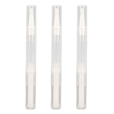 3 kusy 2,5ml Průhledné otočné pera Prázdné otočné opakovaně použitelné pero na nehtový olej pro růst tekutiny se štětečkem