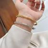 Stylish Colorful Bamboo Joint Bangle Stainless Steel Enamel Bracelet Non-Fading Simple Stainless Steel Bangle Trendy