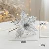 2025 Christmas High-end Flannelette Simulation Flower 28cm Golden Champagne Christmas Tree Decoration Flower Arrangement