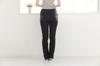 Aspersio Elastic Waist Twill Skinny Stretch Beautiful and Plus Sizes Cotton Sarouel Elastic Cropped Straight Cargo Black Women's Pants, Cotton, 100%