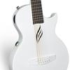 Enya Nova Go SP1 Acoustic/Electric Guitar, Carbon Fiber Mini Guitar with AcousticPlus Pickup, Includes Guitar Case and Strap (White)
