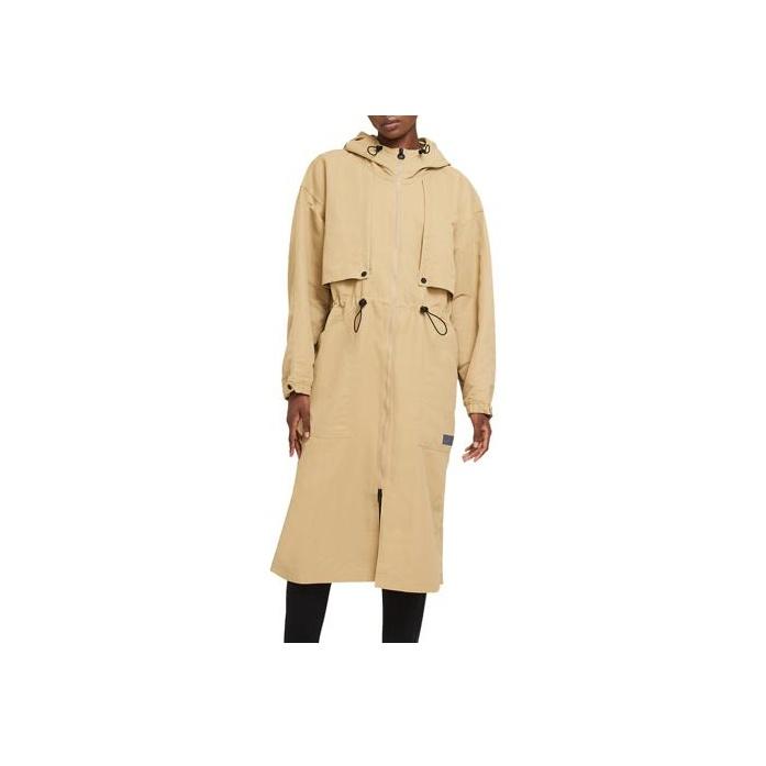 

Nike Городская готовая к упаковке однотонная длинная куртка с капюшоном женская куртка абрикосово-черного цвета DA0243-297 L