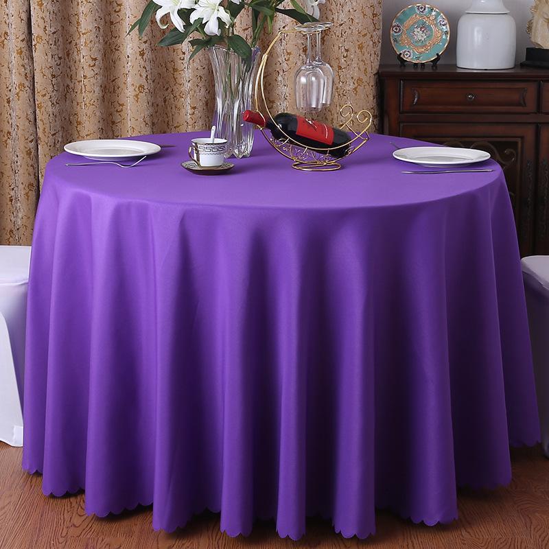 White Polyester Round Tablecloth For Home Banquet Wedding Events Solid Color Circular Table Cover Elegant Table Linen For Dining Room Celebration