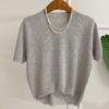 Honey J Creha Sequin Bead Round Short Sleeve Knit 3 Color