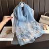 Neuer Mode-Seidenwollschal Damen Winter Koreanische Version Vollständig bestickter Schal Schal mit hochwertigem Gefühl