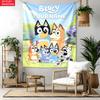 Bluey Custom Name Tapestry Personalized Wall Art Hanging Bohemian Home Decor for Bedroom Dorm Living Room