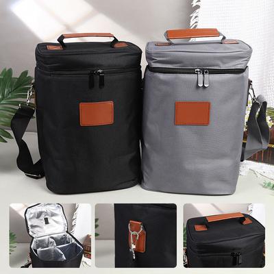 Mittagessenstasche Rotwein Isolierbeutel 4 Flaschen Wein Kühlbeutel für Eis Outdoor Rotweinträger Handtasche Champagner Picknicktasche