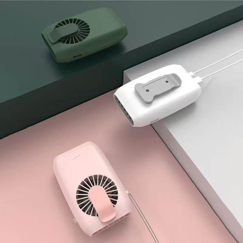 Neuer USB-ladbarer leiser Mini-Ventilator zum Umhängen an Taille & Hals, tragbar für den Außen- & Arbeitsgebrauch, mit App-Steuerung und 3 Geschwindigkeitsstufen