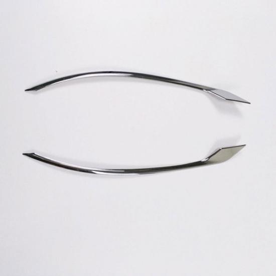 For Volvo XC60 2018- Chrome Rear Bumper Fog Light Lamp Eyelid Cover Trim 2pc