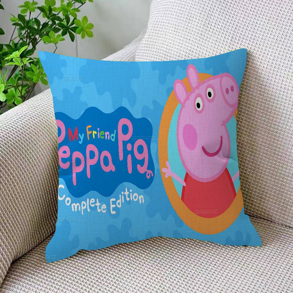 Cartoon P-Peppa-Cute Pig Pillow Anime Pillow Sofa Bed Head Pillow Cover Cushion Cover 45X45 Cm Fashion