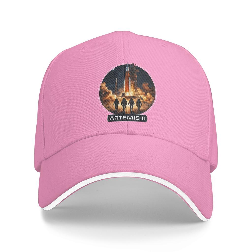 Artemis II Launch To The Moon Baseball Cap Unisex Design Trucker Hat Summer Yk Funny Tennis Skate SunProof Baseball Caps