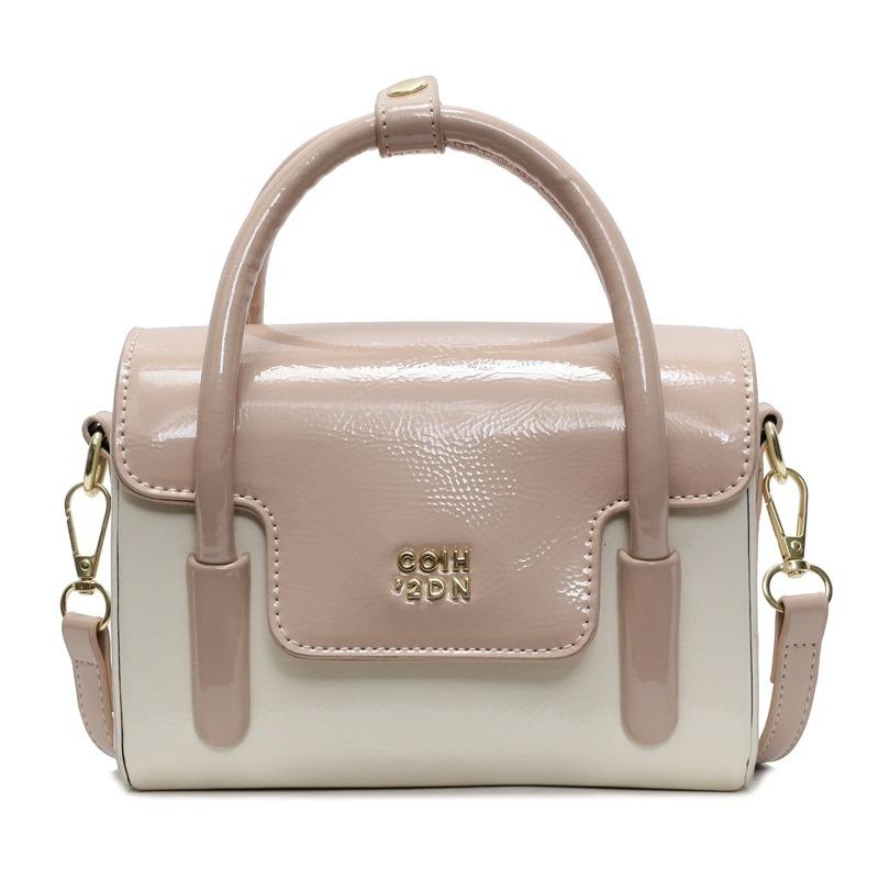Fashion Handbag Simple and Popular Retro Oil Wax Leather Small Square Bag Versatile Casual Solid Color Niche Design Messenger Bag