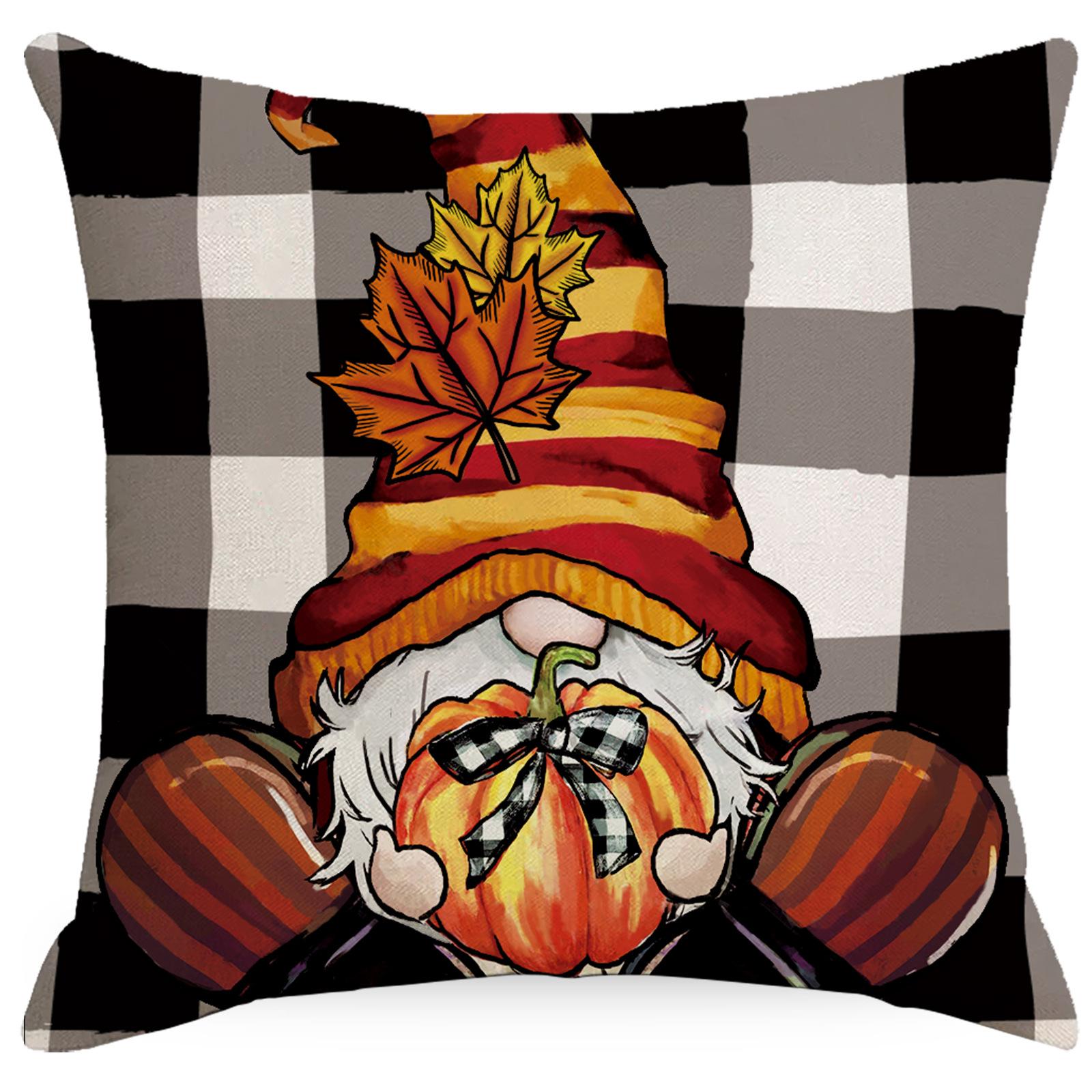 

Новая льняная наволочка с тыквой и кленовым листом на День Благодарения для дома, гостиной, дивана, спальни 45 * 45CM