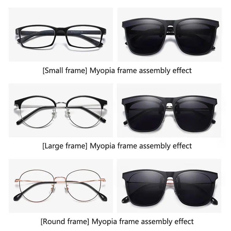 Men Photochromic Polarized Lens Flip Up Clip On Sunglasses Women Driving Sun Glasses With Clips