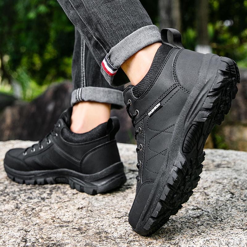 Luxury Brand Hiking Shoes Men's Vintage Style Travel Flats Non-slip Outdoor Walking Sneakers Male Comfortable Trekking Footwear