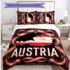 Set Lenzuola Stampate Caldo e Traspirante 3 Pezzi con Motivo Calcio Austriaco come Regalo per Inaugurazione Casa o Festività