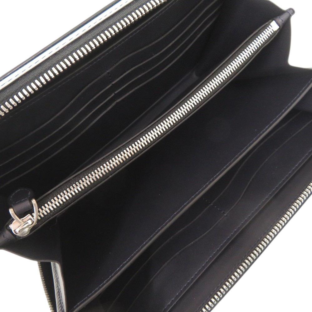 Used AUTHENTIC BERLUTI Itauba Wide Calligraphy Clutch bag blue Leather