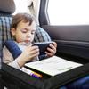 1pc Foldable & Expandable Polyester Youngsters Car Seat Travel Tray with Multiple Storage Pockets