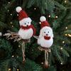 Cute Fluffy Plush Bird Christmas Tree Ornament Furry Foam Bird Figurine with Red Hat And Scarf for Christmas Tree Mantel Desk Holiday Decoration