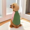Manufacturer's New Pet Clothes In Early Autumn, Open Collar Color Contrast Dog T-shirt, Medium and Small Dog Sweater