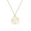 Beach Volleyball Pendant Necklace Stainless Steel Jewelry Party Gift for Women Men