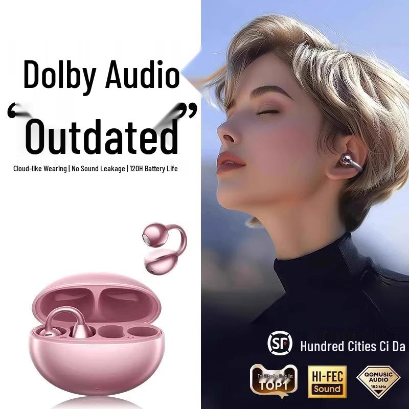 AI Bluetooth Ear-Clip Headset with In-Ear Translation and Bone Conduction