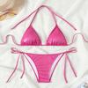 2025 Lace-Up Solid Color Sexy Bikini Swimsuit for Women