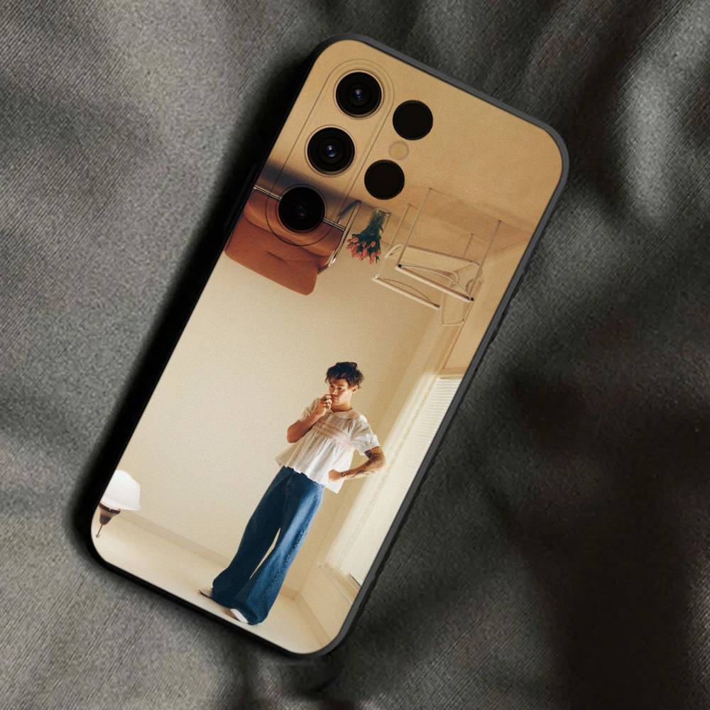 H-Harry Singer S-Styles Phone Case For Samsung S25,S24,Ultra,S20,S30,Plus,S22,S23,Ultra,Plus,5G Soft Black